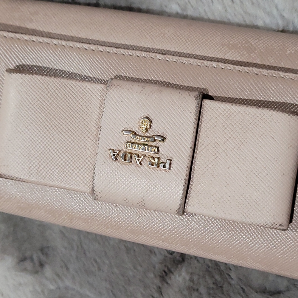 PRADA Saffiano Metal Ribbon Long Wallet beige - Picture 16 of 16